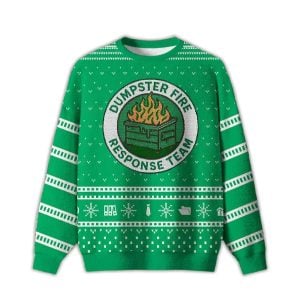 Dumpster Fire Response Team Ugly Christmas Sweater