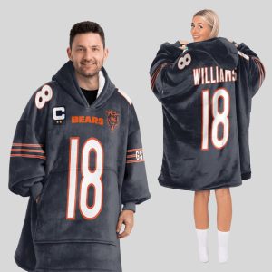 Williams 18 Captain Chicago Football Unisex Blanket Hoodie 2 Williams 18 Captain Chicago Football Unisex Blanket Hoodie2