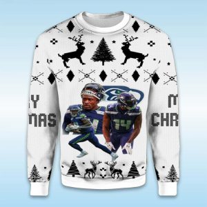 DeKaylin Zecharius Seahawks Christmas Ugly Sweater1