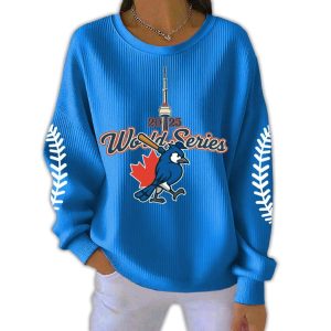 Blue Jays 2025 World Series Pit Striped Sweatshirt 2 2025 Blue Jays World Series Pit Striped Sweatshirt2