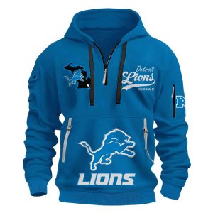 Personalized Lions Quarter Zip Hoodie