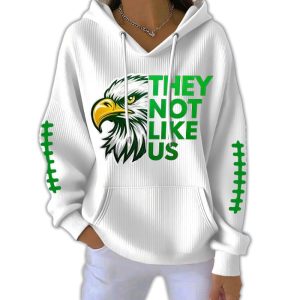 Eagles They Not Like Us Fly Pit Striper Hoodie