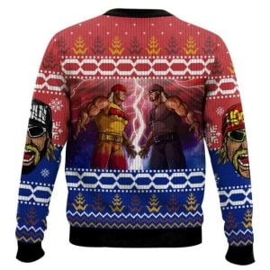 Hulk Hogan vs Hollywood Hogan WWE Ugly Christmas Sweater1
