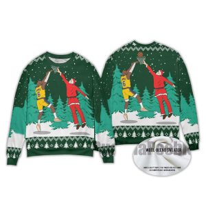 2025 Santa Dunking Lebron James Ugly Christmas Sweater 3 Santa Dunking Lebron James Ugly Christmas Sweater3