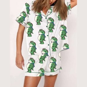 Womens Resist Portland Frog Pajama Set2
