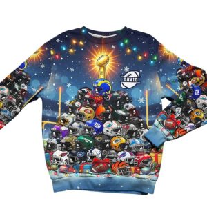 Personalized Gifts For American Football Lovers Christmas Ugly Sweater1