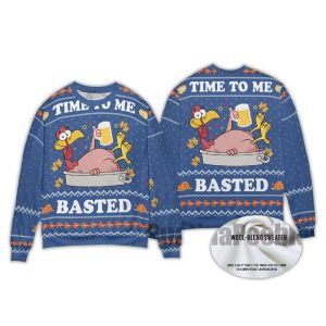 2025 Time To Me Basted Turkey Ugly Chirstmas Sweater 2 Time To Me Basted Turkey Ugly Chirstmas Sweater2