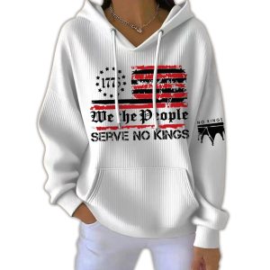 We The People Serve No Kings 1776 Pit Striped Hoodie3