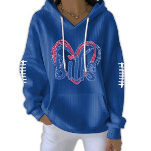 Bills Love Football Pit Striped Hoodie