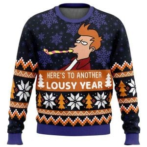 Heres To Another Lousy Year Futurama Ugly Christmas Sweater