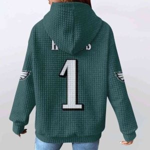 Philadelphia Jalen Hurts 1 Waffle Hoodie1