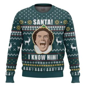 Buddy Santa I Know Him Elf Ugly Christmas Sweater