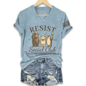 Bear Frog Penguin Portland Frog Resist Social Club Only You Can Prevent Fascism Shirt3