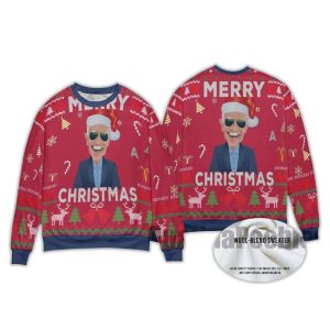 Merry Christmas Biden Santa Claus Christmas Ugly Sweater1