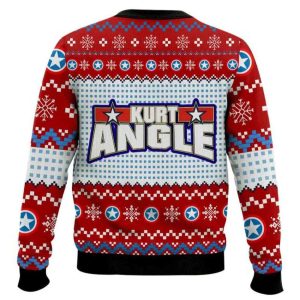Kurt Angle It's Damn True WWE Ugly Christmas Sweater 1 Kurt Angle Its Damn True WWE Ugly Christmas Sweater1