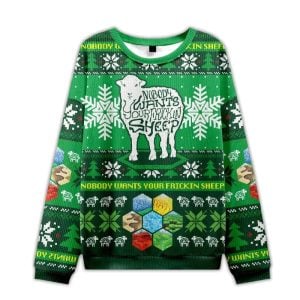 2025 Nobody Wants Your Frickin Sheep Ugly Christmas Sweater
