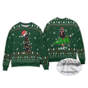 Meowy Cat What Ugly Christmas Sweater1