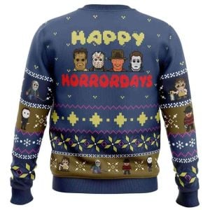 Happy Horrordays Halloween Ugly Christmas Sweater1