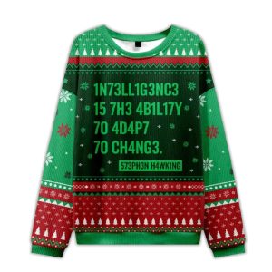 Intelligence Stephen Hawking Science Ugly Christmas Sweater