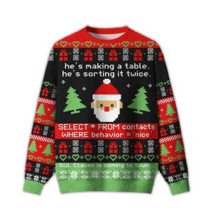 2025 Clause Is Coming to Town Ugly Christmas Sweater