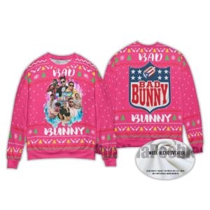 2025 Bad Bunny Ugly Sweater 4 Bad Bunny Ugly Christmas Sweater4
