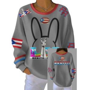 Bad Bunny BeNiTo Bowl Pit Striped Sweatshirt 2 Bad Bunny BeNiTo Bowl Pit Striped Sweatshirt2