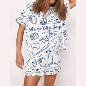 Let's Go Blue Jays Toronto Baseball Pajama Set 2 Lets Go Blue Jays Toronto Baseball Pajama Set2