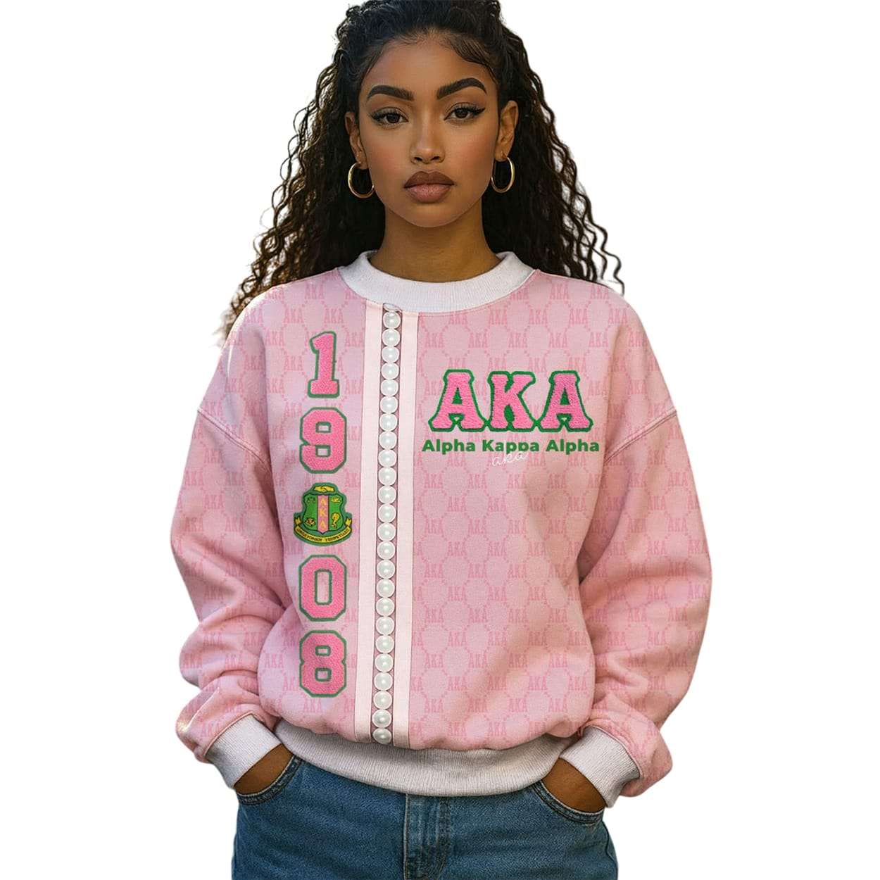 Alpha Kappa Alpha 1908 Ugly Christmas Sweater Alpha Kappa Alpha 1908 Ugly Christmas Sweater