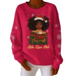 Alpha Kappa Alpha Merry Christmas Santa Black Girl Sweatshirt