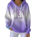 Alzheimer Awareness Art I Will Remember For You Pit Striped Hoodie