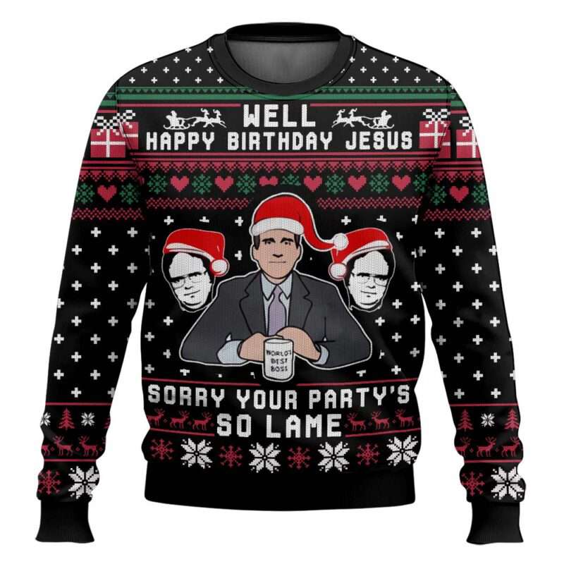 Angry Stanley The Office Ugly Christmas Sweater Angry Stanley The Office Ugly Christmas Sweater