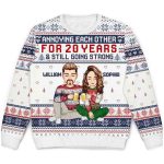2025 Annoying Each Other For 20 Years And Still Going Strong Personalized Ugly Christmas Sweater