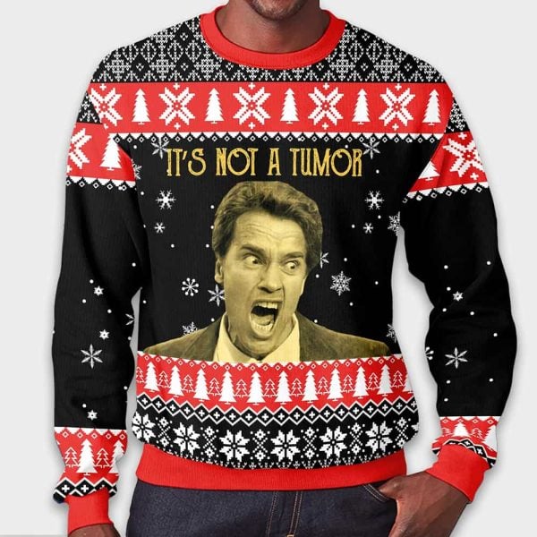 Arnold Schwarzenegger Kindergarten Cop It’s Not A Tumor Ugly Christmas Sweater