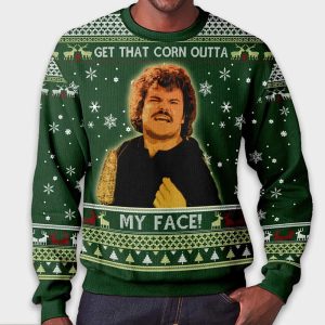 Nacho Libre Get That Corn Out Of My Face Ugly Christmas Sweater