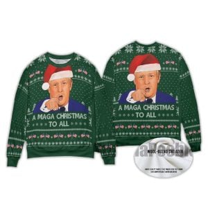 2025 Trump A MAGA Christmas To All Ugly Christmas Sweater 2 Trump A MAGA Christmas To All Ugly Christmas Sweater2