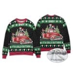 2025 Baby It's Cold Outside Funny Cow Ugly Christmas Sweater