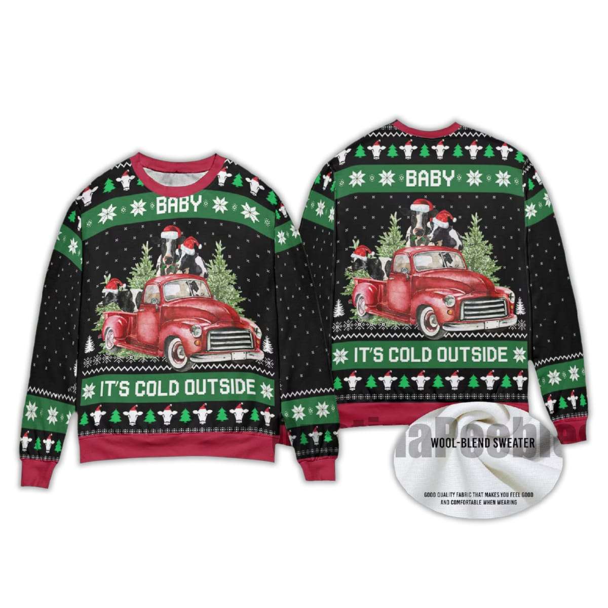 Baby Its Cold Outside Funny Cow Ugly Christmas Sweater Baby It's Cold Outside Funny Cow Ugly Christmas Sweater