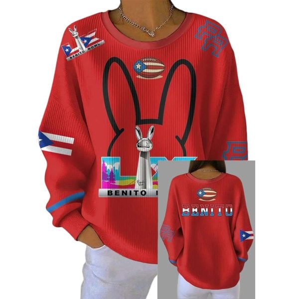 Bad Bunny BeNiTo Bowl Pit Striped Sweatshirt