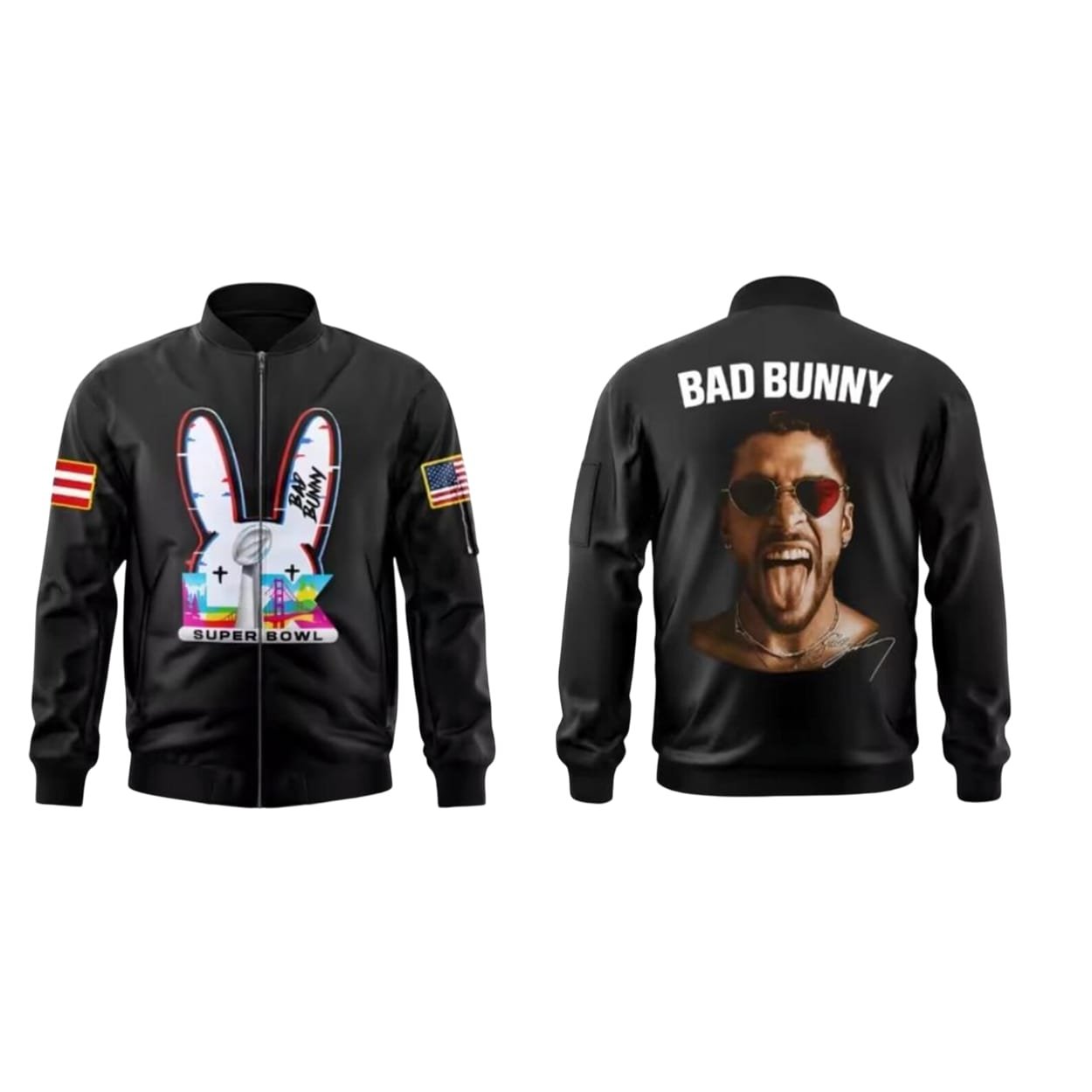 Bad Bunny Superbowl LX Bomber Jacket Bad Bunny Superbowl LX Bomber Jacket