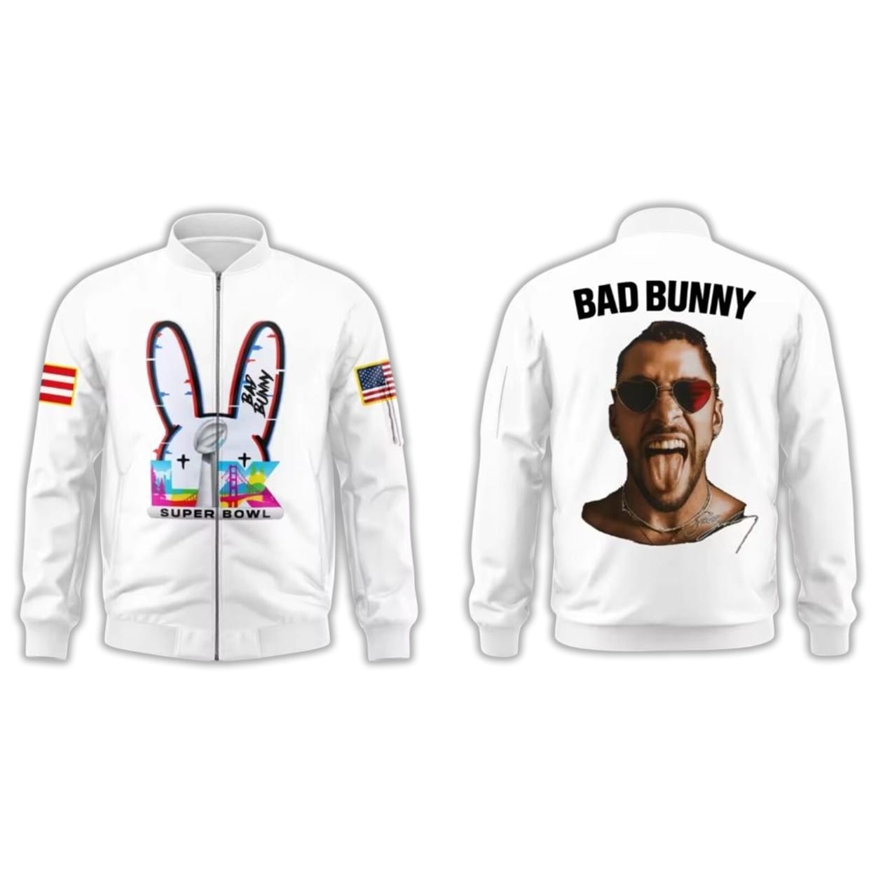 Bad Bunny Superbowl LX Bomber Jacket Bad Bunny Superbowl LX Bomber Jacket