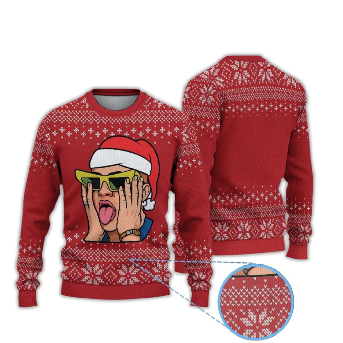 Bad Bunny Ugly Christmas Sweater Bad Bunny Ugly Christmas Sweater