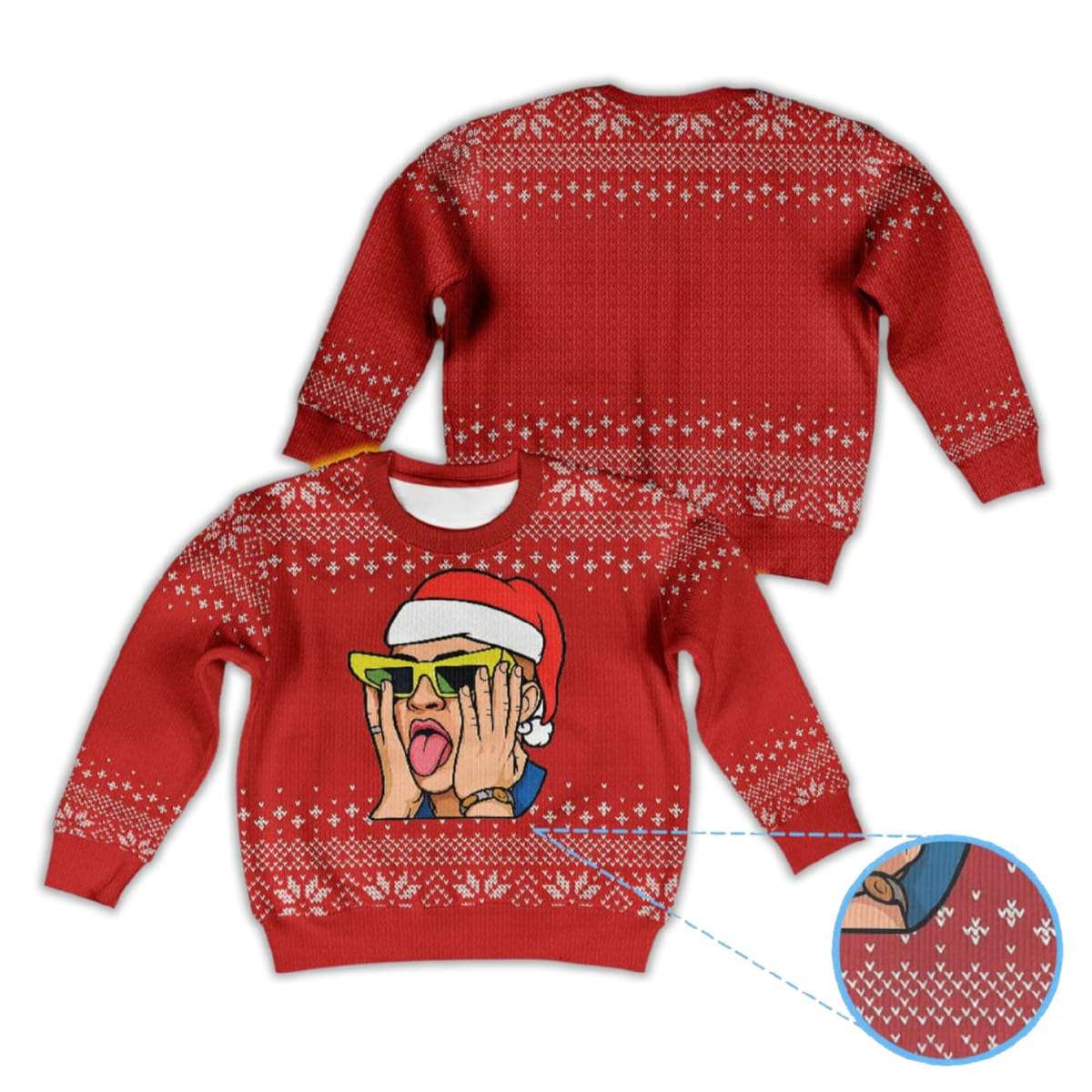 Bad Bunny Ugly Christmas Sweater Bad Bunny Ugly Christmas Sweater
