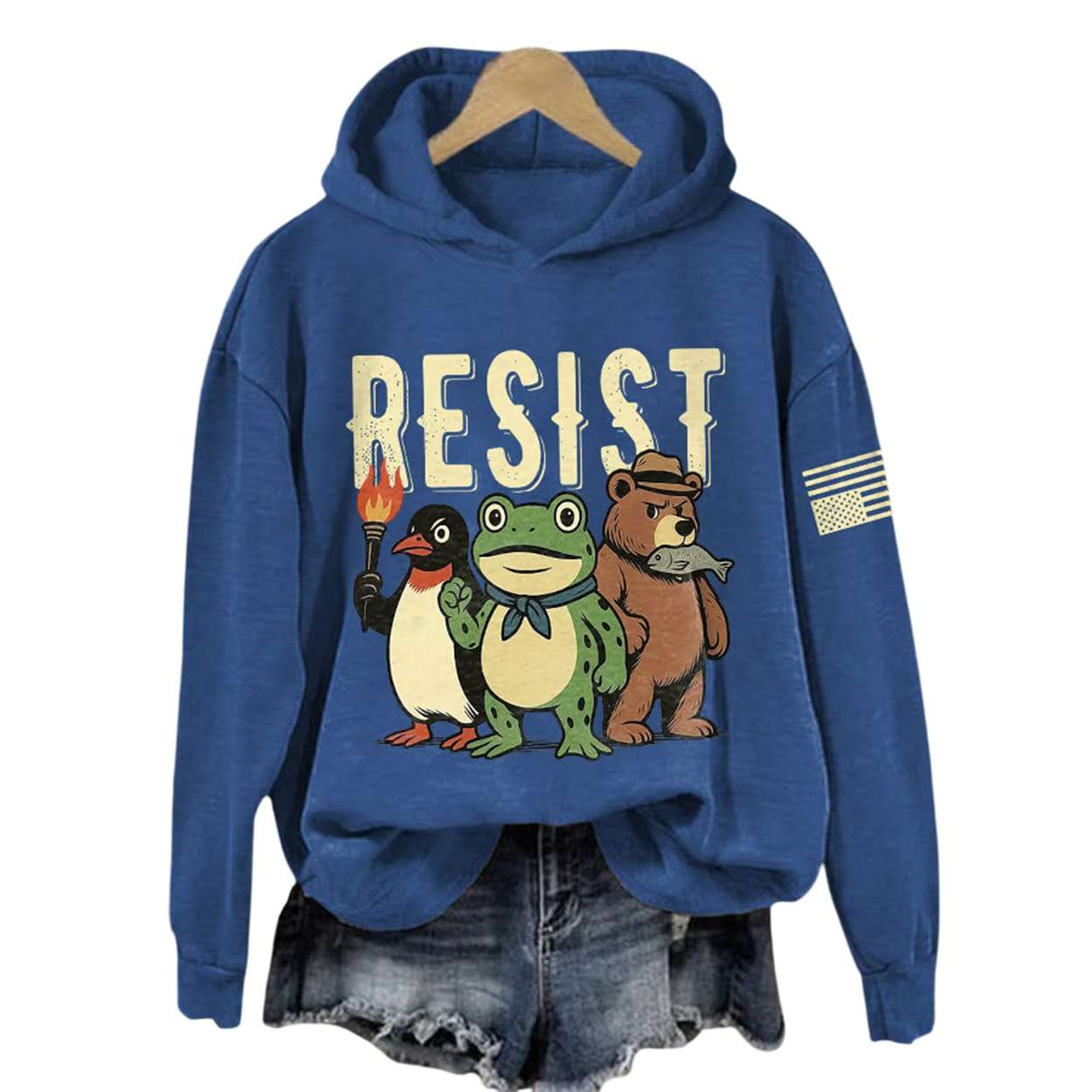 Bear Frog Penguin Portland Frog Resist Hoodie Bear Frog Penguin Portland Frog Resist Hoodie