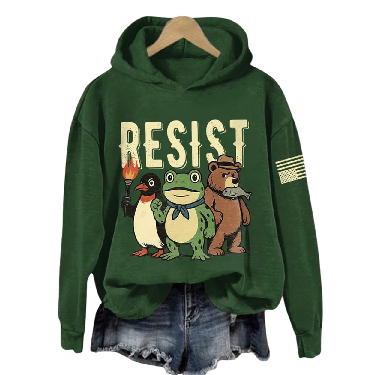 Bear Frog Penguin Portland Frog Resist Hoodie Bear Frog Penguin Portland Frog Resist Hoodie