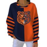 Bears Navy & Orange Pit Striped Sweatshirt