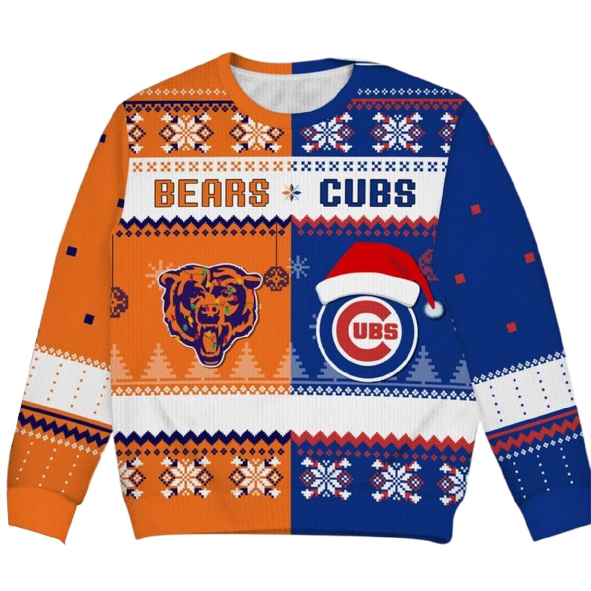 Bears x Cubs Its The Most Wonderful Time Of The Year Christmas Ugly Sweater Bears x Cubs It's The Most Wonderful Time Of The Year Christmas Ugly Sweater