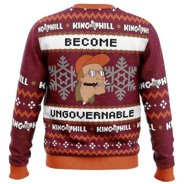2025 Become Ungovernable King of The Hill Ugly Christmas Sweater