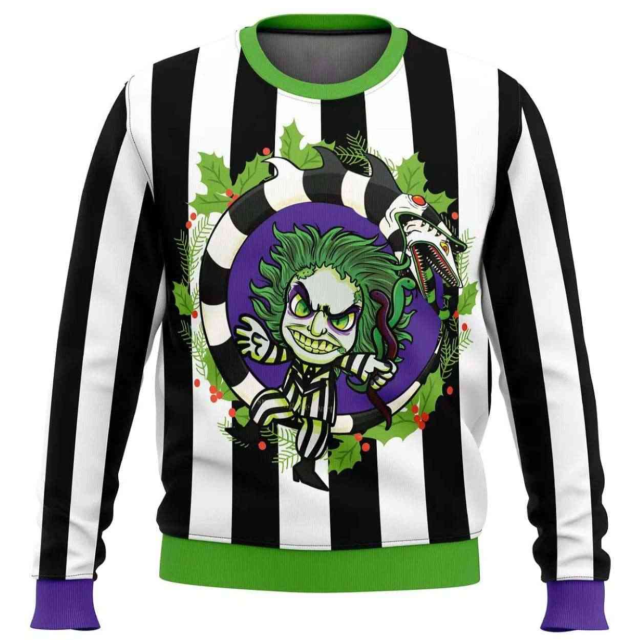 Beetle Juice Ugly Christmas Sweater Beetle Juice Ugly Christmas Sweater