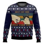 Best Cat Dad Ever Ugly Christmas Sweater