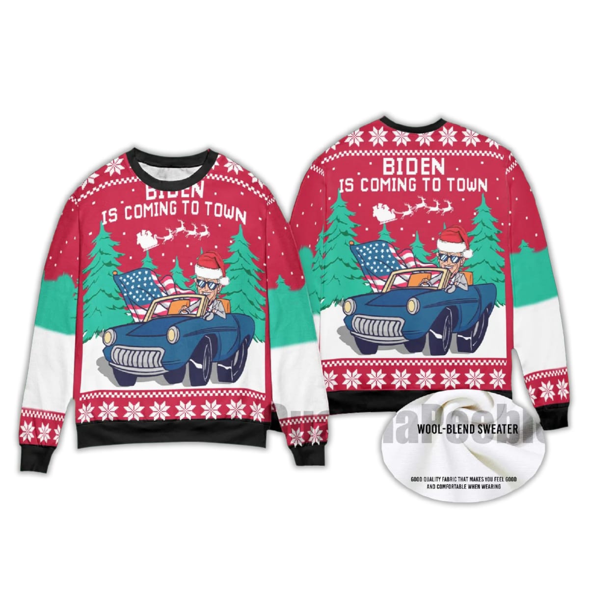 2025 Biden Is Coming To Town Ugly Christmas Sweater 2025 Biden Is Coming To Town Ugly Christmas Sweater